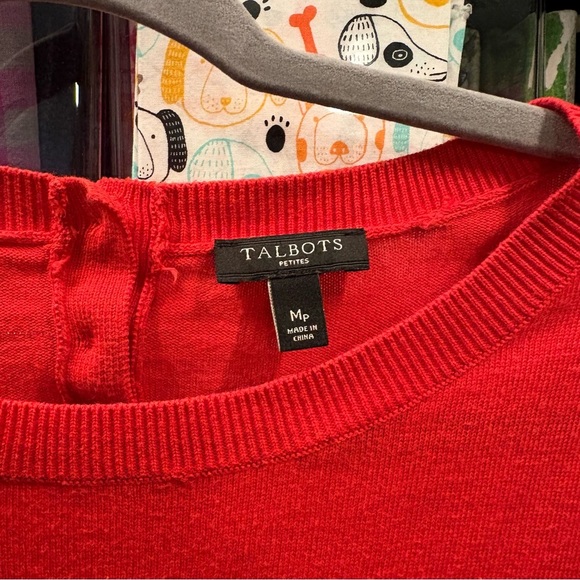 Boston terrier cotton red sweater in petite medium. - Picture 4 of 4